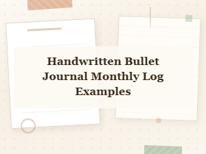 Handwritten Bullet Journal Monthly Log Examples and Inspiration