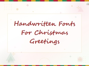 Handwritten Fonts Perfect for Christmas Greetings